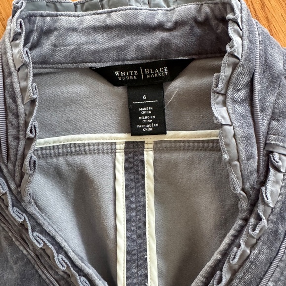 WHBM Gray Crushed Velvet Jacket - Picture 7 of 12